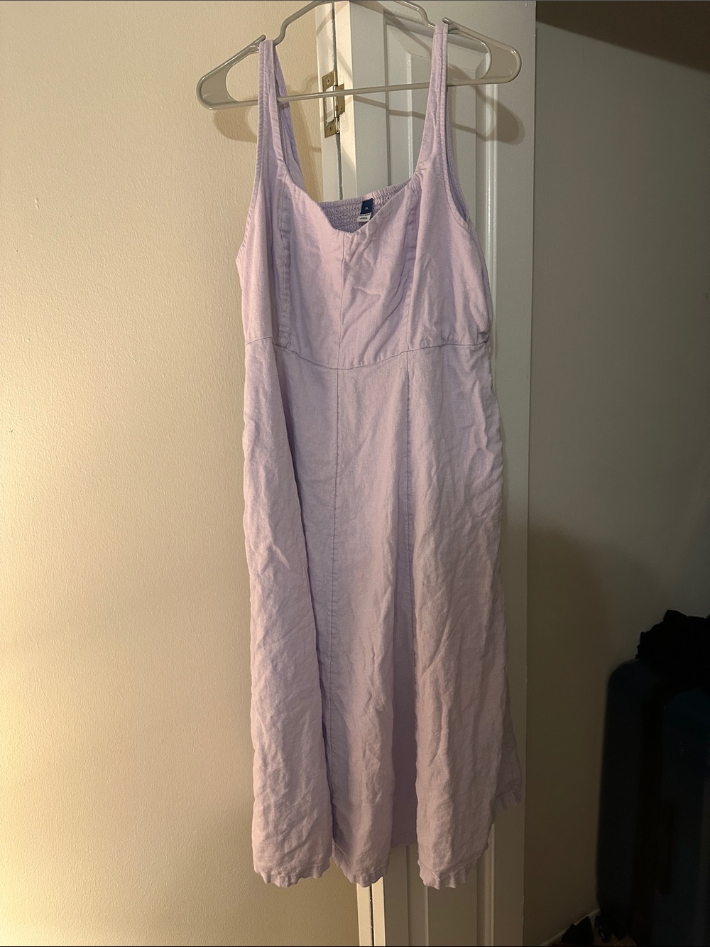 Light Lilac Sleeveless Linen-Blend Dress - Women's